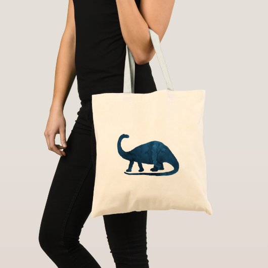 Brontosaurus - Navy Blue - Dinosaur Tote Bag (Voorkant (product))