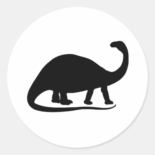 Brontosaurus Ronde Sticker (Voorkant)