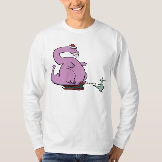 Brontosaurus Santa Shirt (Voorkant)
