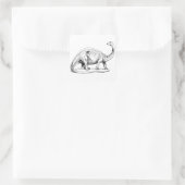 Brontosaurus Vierkante Sticker (Tas)