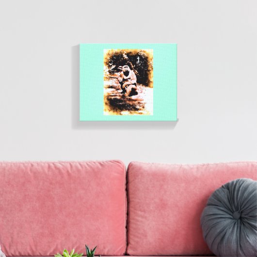 Bronx Gorilla Canvas Afdruk (Insitu (Woonkamer))