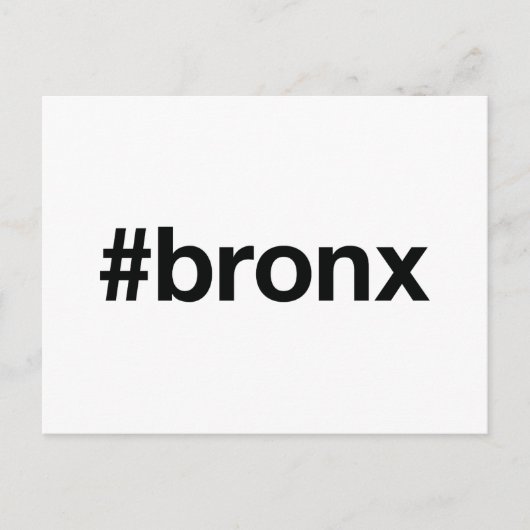 BRONX Hashtag Briefkaart (Voorkant)