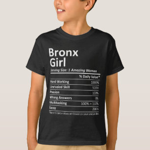 Bronx Meisje Ny New York Grappige Stad Thuis Roots T-shirt