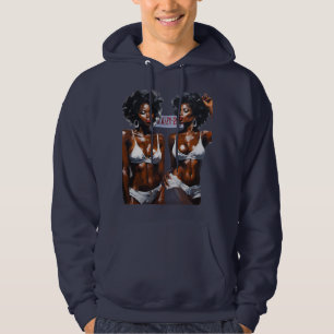 "Bronx Navy Blue Hoodie voor Heren: Casual Comfort