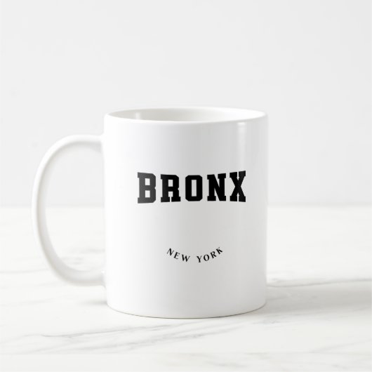 Bronx New York Black Coffee Mug (Gauche)
