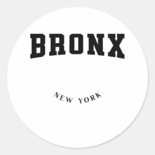 Bronx New York Black Ronde Sticker