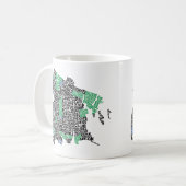 Bronx New York City Typografie Map Mok (Voorkant links)