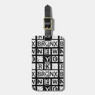 Bronx New York Grunge Typografie Bagagelabel