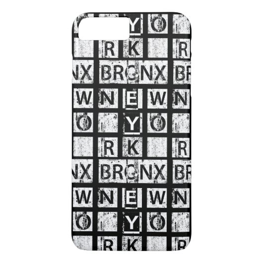 Bronx New York | Grunge Typografie Case-Mate iPhone Case (Achterkant)