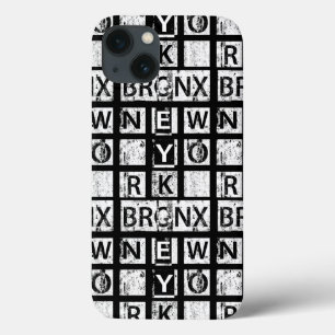 Bronx New York Grunge Typografie iPhone 13 Hoesje