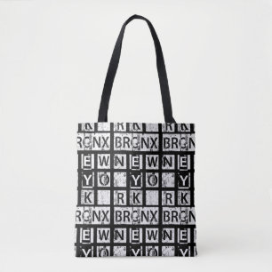 Bronx New York Grunge Typografie Draagtas