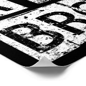 Bronx New York | Grunge Typografie Poster (Hoek)
