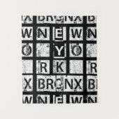 Bronx New York | Grunge Typografie Wandkleed (Voorkant)