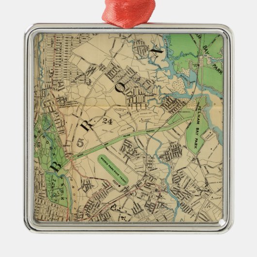 Bronx, New York Metalen Ornament (Voorkant)