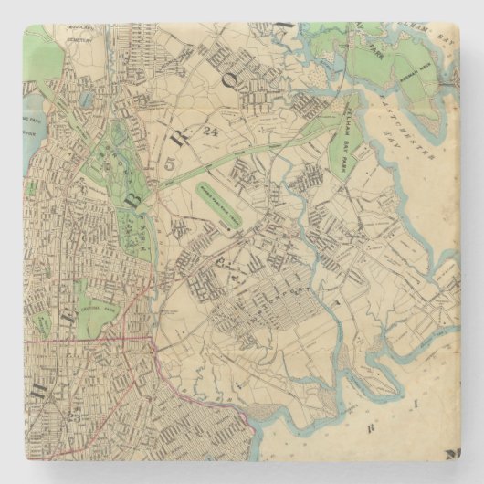 Bronx, New York Stenen Onderzetter (Voorkant)