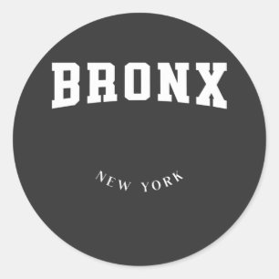 Bronx New York White Ronde Sticker