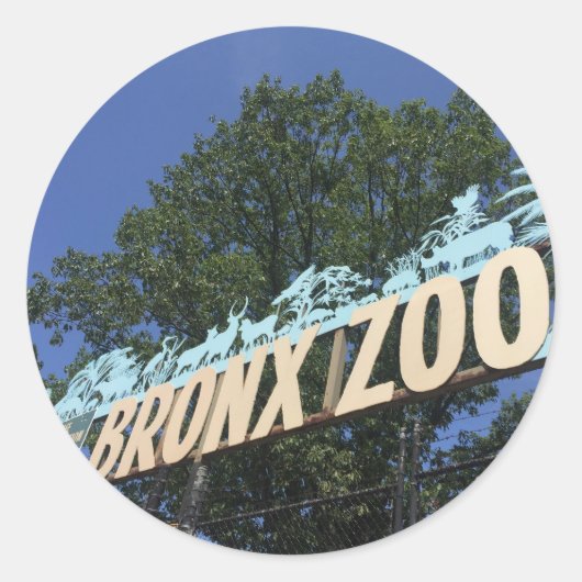 Bronx Zoo Ronde Sticker (Voorkant)