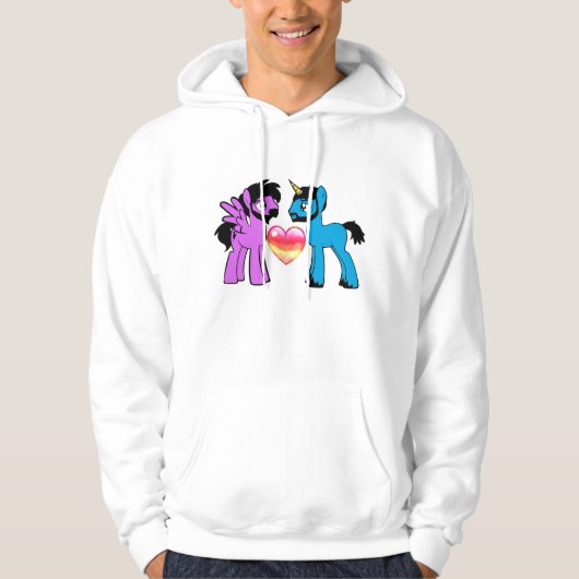 Brony Love Mannen-formaat hoodie (Voorkant)