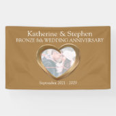 Bronze 8e anniversaire Mariage bannière photo du c (Horizontal)
