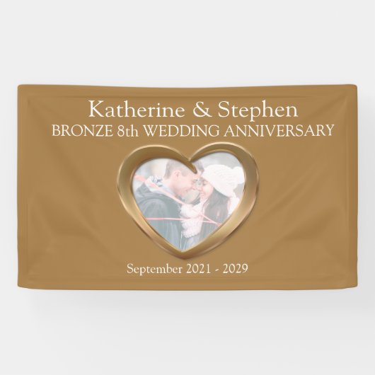Bronze 8e anniversaire Mariage bannière photo du c (Horizontal)