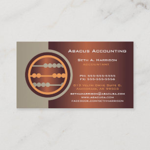 Bronze Abacus Accounting Visitekaartjes