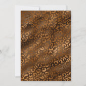 Bronze and Brown Folie Leopard Glam 50th Birthday Kaart (Achterkant)
