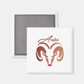 Bronze Aries de ringdierentuin Magneet (Voorkant / Achterkant)