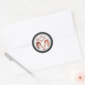 Bronze Aries de ringdierentuin Ronde Sticker (Envelop)