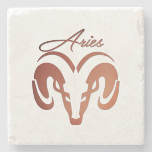 Bronze Aries de ringdierentuin Stenen Onderzetter