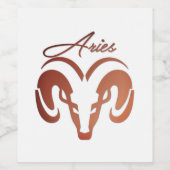 Bronze Aries de ringdierentuin Wijn Etiket (Enkel label)