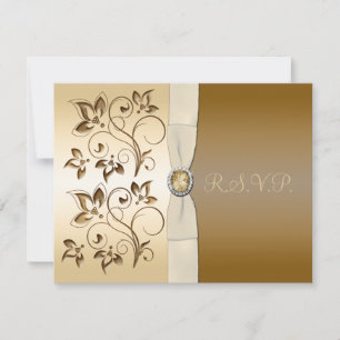 Bronze avec carte RSVP Ribbon ivoire