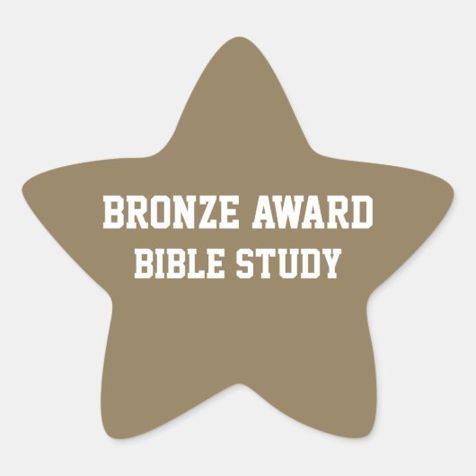 BRONZE Award Bijbelstudie Sticker (Voorkant)