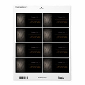 Bronze Black Metal Monogram M Adres Etiket (Full Sheet)