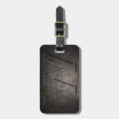 Bronze Black Metal W Monogram Travel Bagagelabel (Voorkant verticaal)