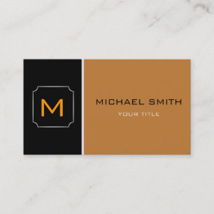 Bronze & Black Plain Elegant Professional Modern Visitekaartje