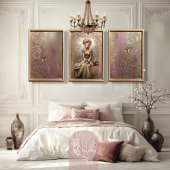 Bronze Blush, Gold Hummingbird, Embossed Floral Tissuepapier