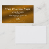 Bronze brossé Élégant Carte de visite (Devant / Derrière)