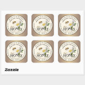 Bronze brossé Rose sauvage et Étiquette de miel d' (Feuille)