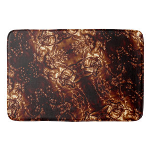 Bronze Brown Floral Embossing Art Badmat