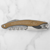 Bronze bruiloft 8 jaar hart kurkentrekker (Achterkant)