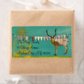Bronze Buck Sunshine Étiquette Turquoise (En situation)