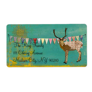 Bronze Buck Sunshine Étiquette Turquoise