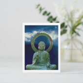 Bronze Buddha fotoschilderend briefkaart (Staand voorkant)