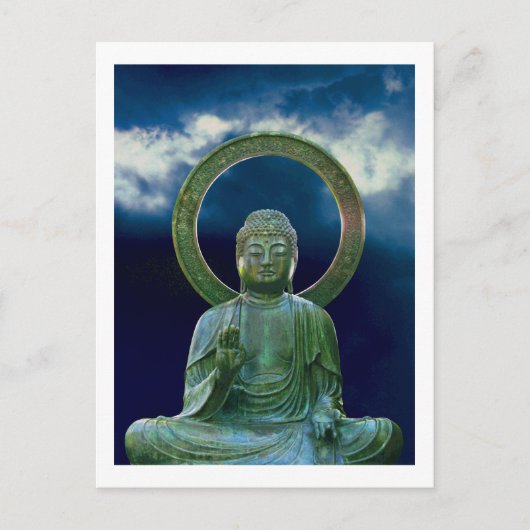 Bronze Buddha fotoschilderend briefkaart (Voorkant)