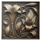 Bronze Calla Lily Tegeltje (Voorkant)