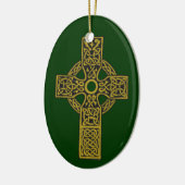 Bronze Celtic Cross Keramisch Ornament (Links)