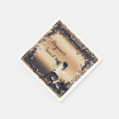 Bronze & Cream Masquerade Masker Elegant Ball Part Servetten (Hoek)