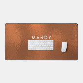 Bronze cuivre brillant élégant FAUX FOIL GRAND (Clavier et souris)