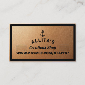 Bronze design visitekaartje