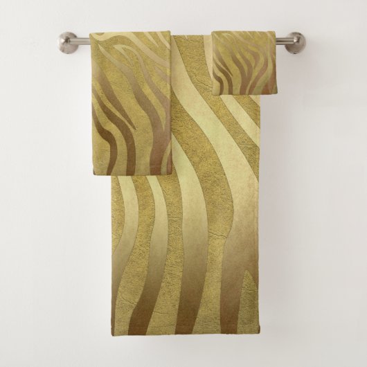 Bronze d'or Zebra Print Jungle Safari Glam (En situation)